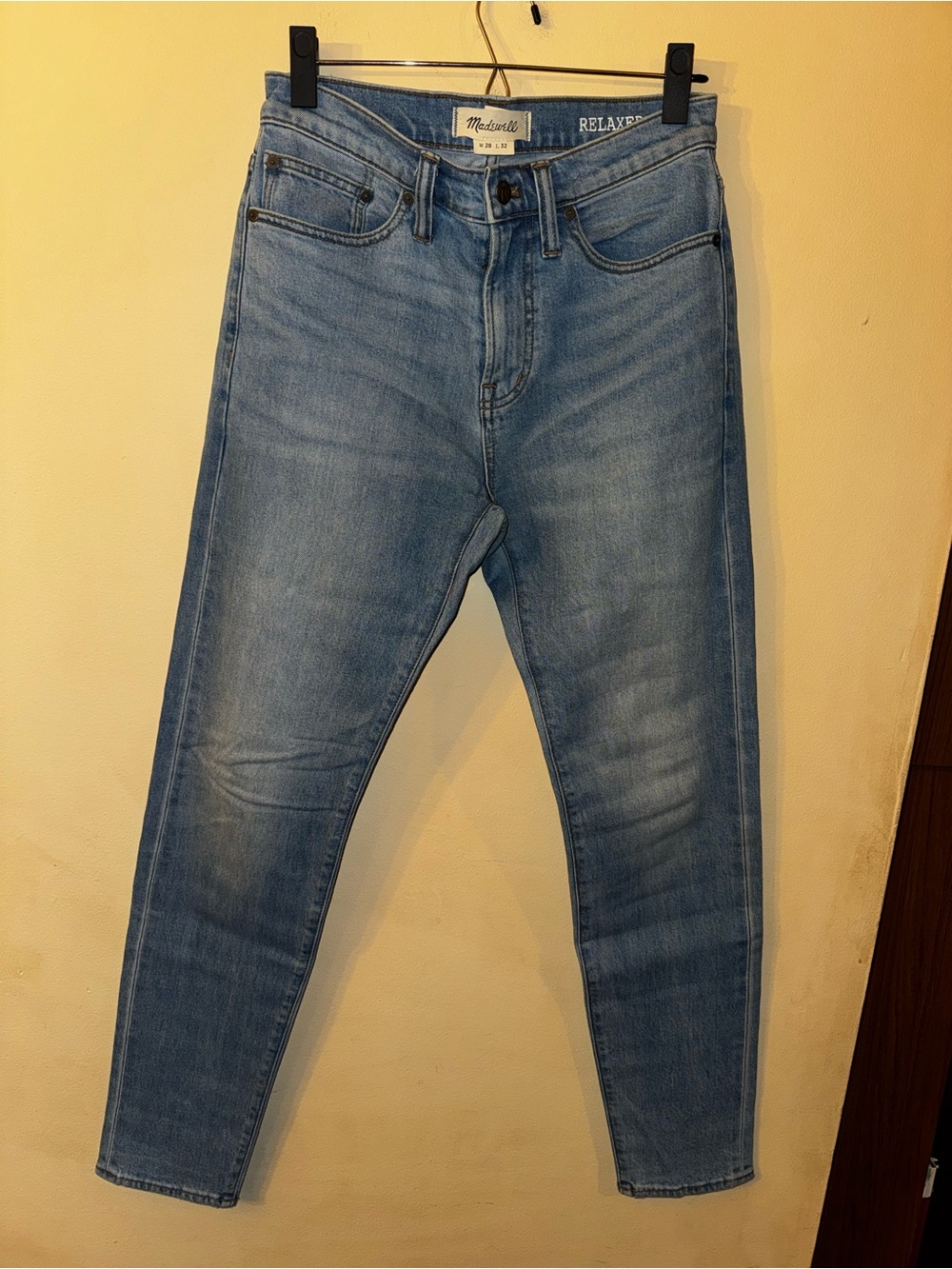 Madewell Men’s Relaxed Taper Jeans, 28x32